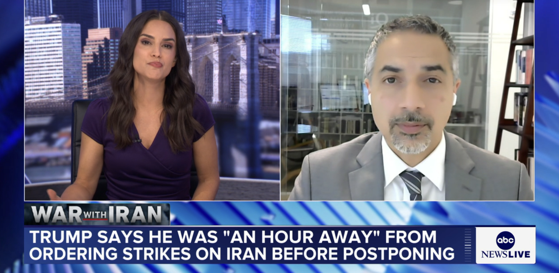 ‘I was an hour away’ from striking Iran